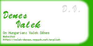denes valek business card